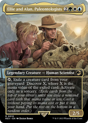 0010 Ellie and Alan, Paleontologists (Borderless) R Universes Beyond: Jurassic World Collection