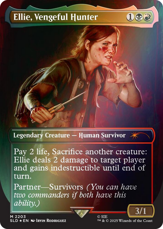 2203 Ellie, Vengeful Hunter (Rainbow Foil) M Secret Lair Drop Series