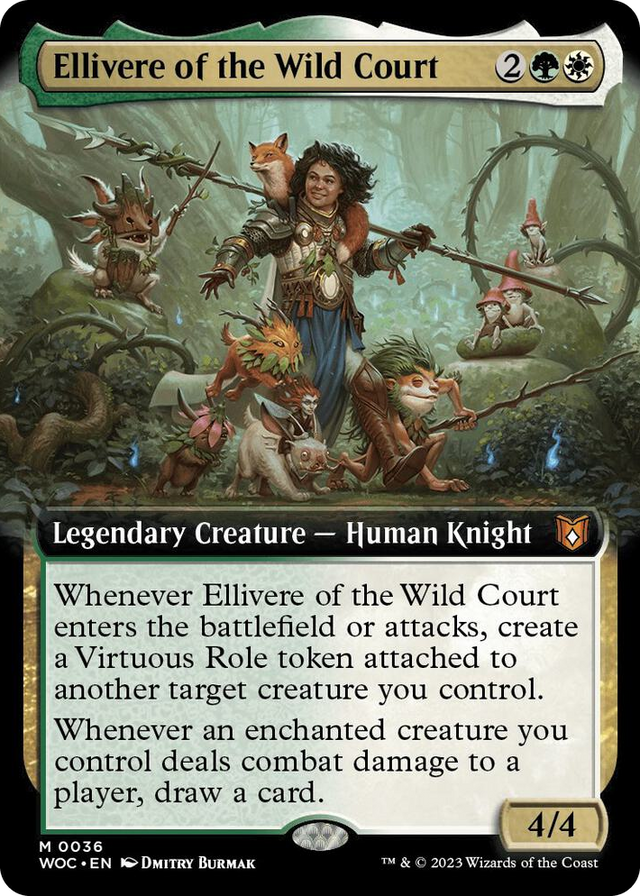0036 Ellivere of the Wild Court (Extended Art) M Commander: Wilds of Eldraine