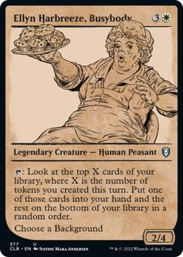 Ellyn Harbreeze, Busybody (Showcase) #377 U - Commander Legends: Battle for Baldur's Gate Pokemon card