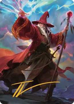 0036 Elminster Art Card (36/81) (Gold-Stamped Signature) S Art Series: Commander Legends: Battle for Baldur's Gate