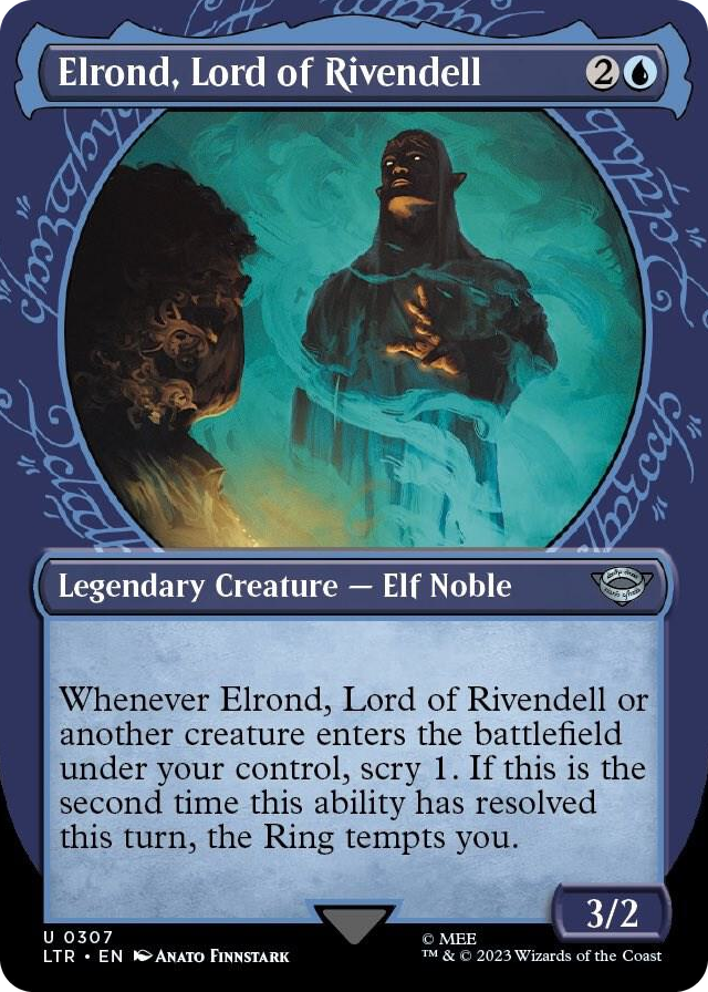 Elrond, Lord of Rivendell (Showcase) #307 U - Universes Beyond: The Lord of the Rings: Tales of Middle-earth Pokemon card
