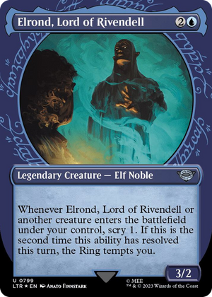0799 Elrond, Lord of Rivendell (Showcase) (Surge Foil) U Universes Beyond: The Lord of the Rings: Tales of Middle-earth
