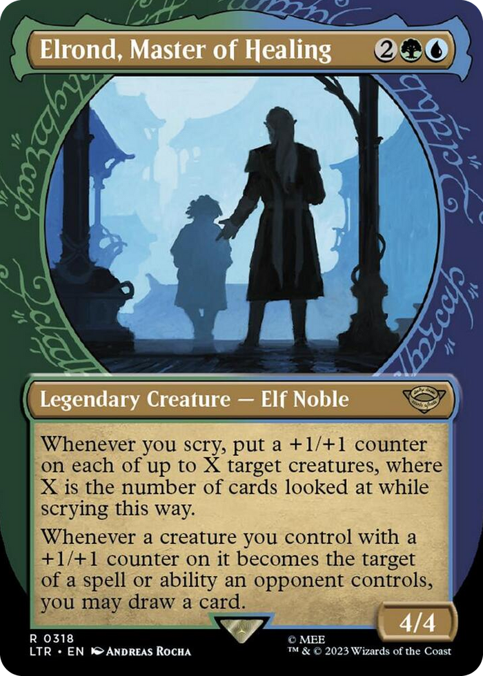 Elrond, Master of Healing (Showcase) #318 R - Universes Beyond: The Lord of the Rings: Tales of Middle-earth Pokemon card