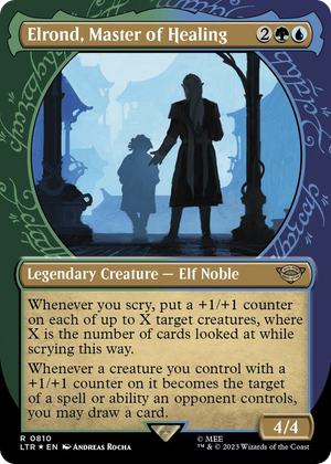 0810 Elrond, Master of Healing (Showcase) (Surge Foil) R Universes Beyond: The Lord of the Rings: Tales of Middle-earth