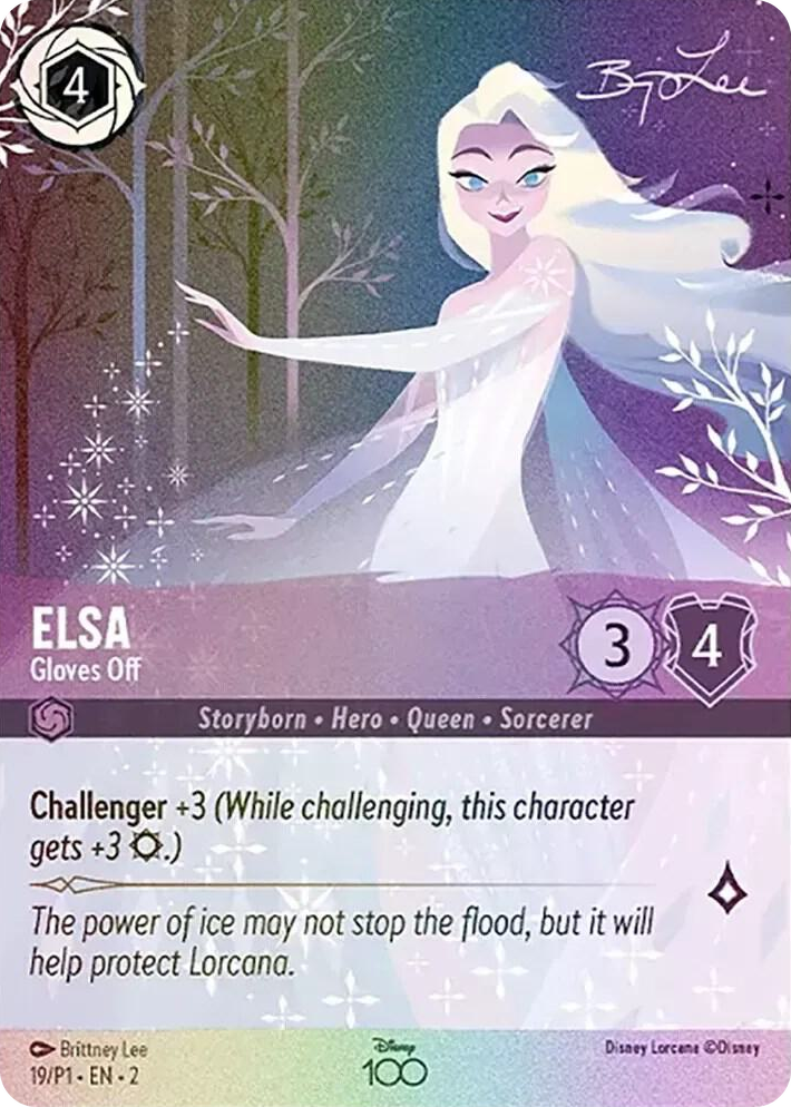 0019 Elsa - Gloves Off (Alternate Art) Promo Disney100 Promos