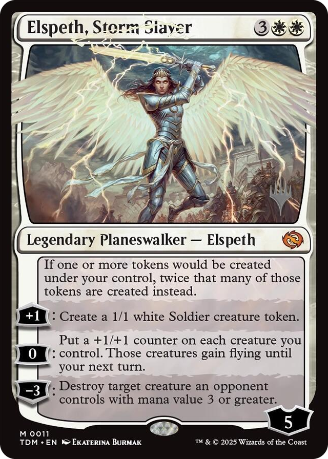 Elspeth, Storm Slayer #11 M - Promo Pack: Tarkir: Dragonstorm Pokemon card