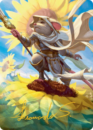 0053 Elspeth, Sun's Champion Art Card (Gold-Stamped Signature) S Art Series: Bloomburrow