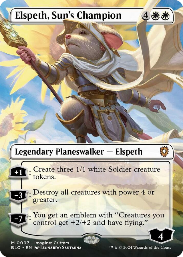 0097 Elspeth, Sun's Champion (Borderless) M Commander: Bloomburrow
