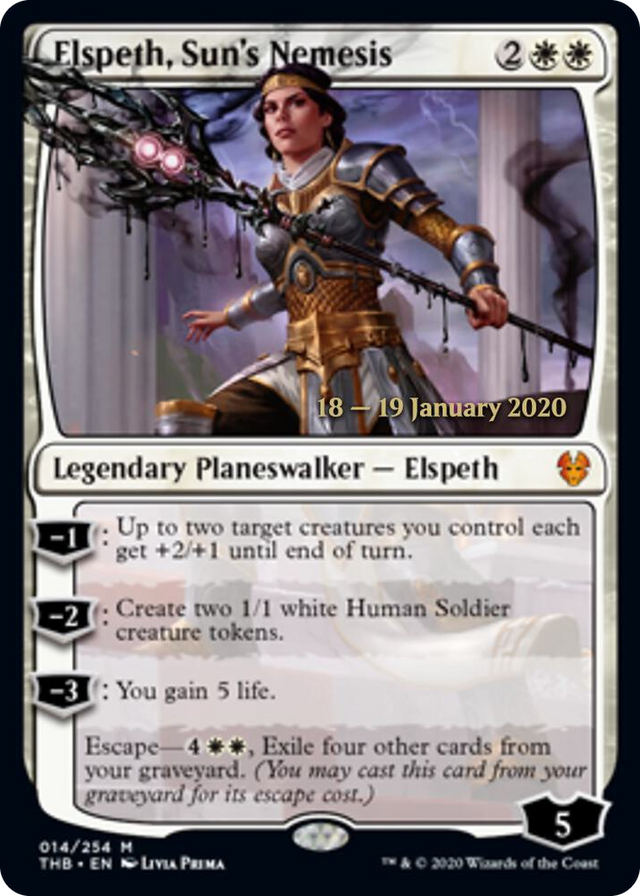 0014 Elspeth, Sun's Nemesis M Prerelease Cards