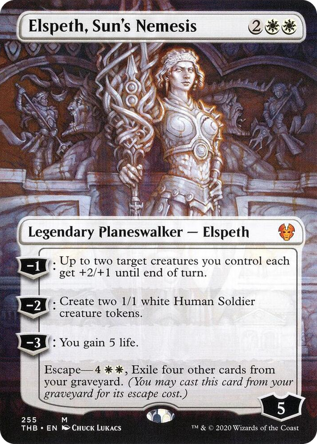 0255 Elspeth, Sun's Nemesis (Borderless) M Theros Beyond Death