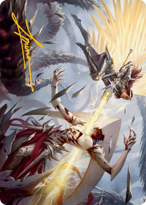0005 Elspeth's Smite Art Card (Gold-Stamped Signature) S Art Series: March of the Machine