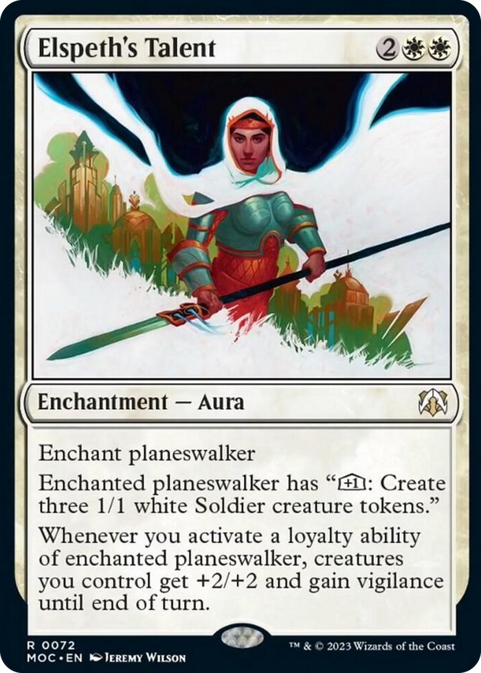 Elspeth's Talent #72 R - Commander: March of the Machine Pokemon card