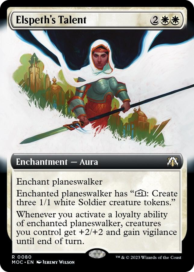 Elspeth's Talent (Extended Art) #80 R - Commander: March of the Machine Pokemon card