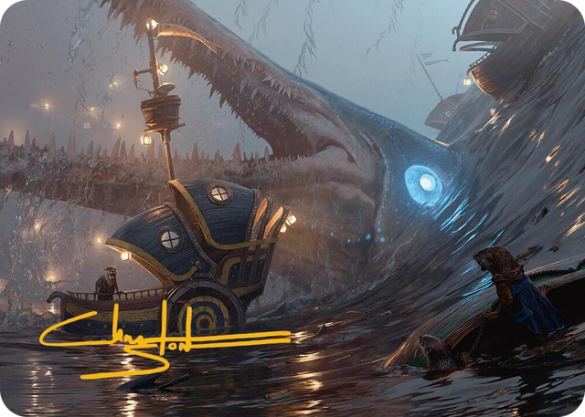 0006 Eluge, the Shoreless Sea Art Card (Gold-Stamped Signature) S Art Series: Bloomburrow