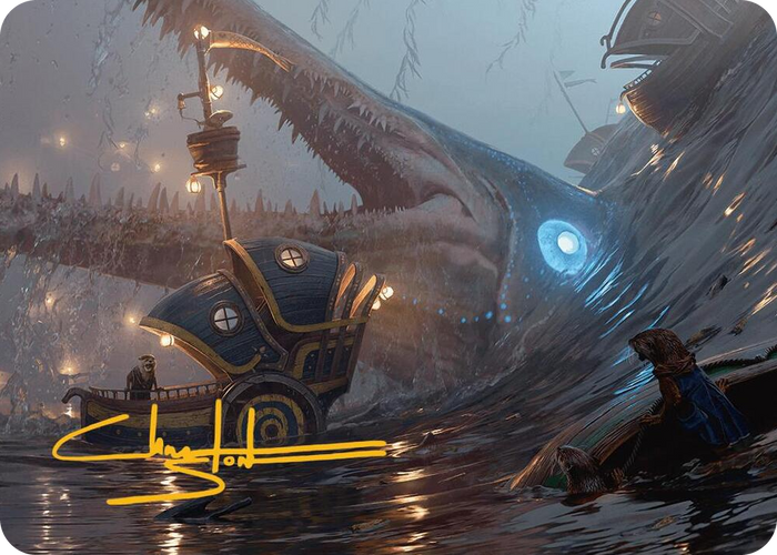 Eluge, the Shoreless Sea Art Card (Gold-Stamped Signature) #6 S - Art Series: Bloomburrow Pokemon card