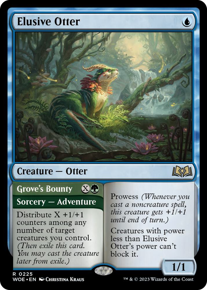 0225 Elusive Otter R Wilds of Eldraine