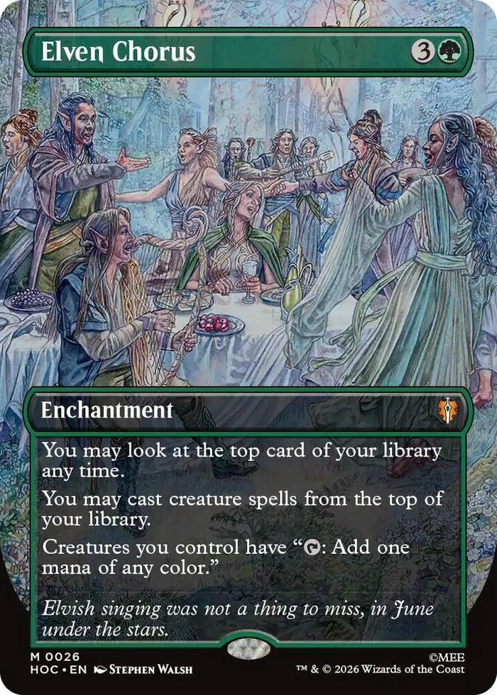 Elven Chorus (Borderless) #26 M - The Hobbit: Eternal-Legal Pokemon card