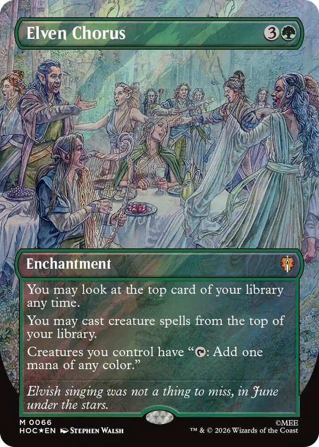 0066 Elven Chorus (Borderless) (Surge Foil) M The Hobbit: Eternal-Legal