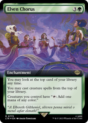 0775 Elven Chorus (Extended Art) (Surge Foil) R Universes Beyond: The Lord of the Rings: Tales of Middle-earth