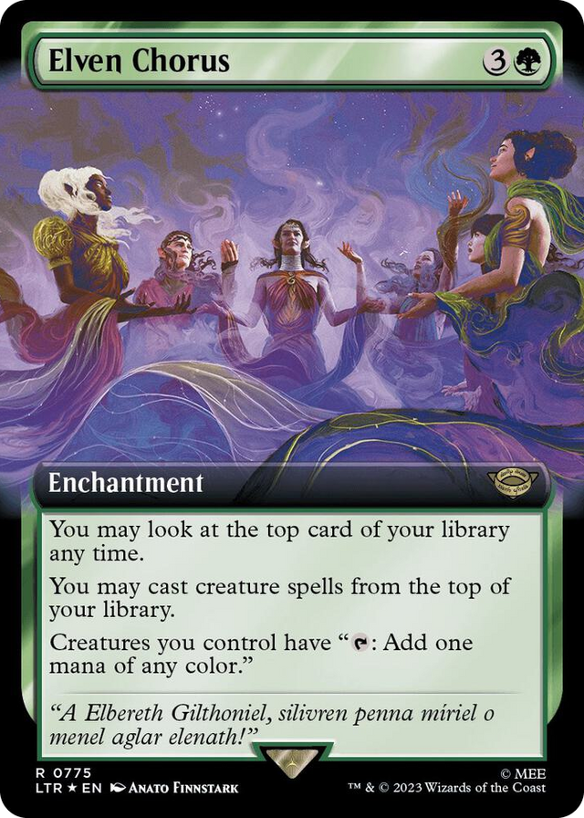 0775 Elven Chorus (Extended Art) (Surge Foil) R Universes Beyond: The Lord of the Rings: Tales of Middle-earth