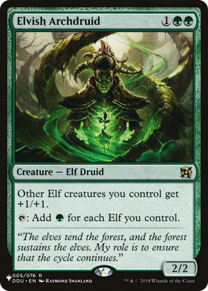 0005 Elvish Archdruid R The List Reprints