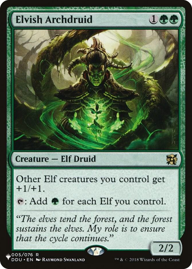 Elvish Archdruid #5 R - The List Reprints Pokemon card