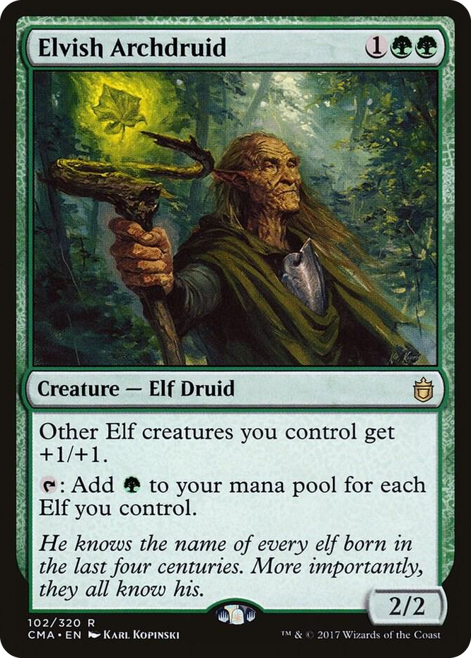 Elvish Archdruid #102 R - Commander Anthology Pokemon card