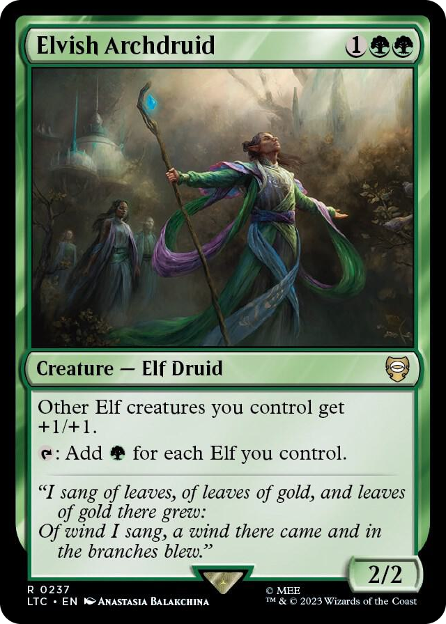 Elvish Archdruid #237 R - Commander: The Lord of the Rings: Tales of Middle-earth Pokemon card