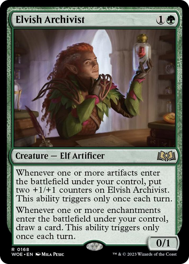 0168 Elvish Archivist R Wilds of Eldraine
