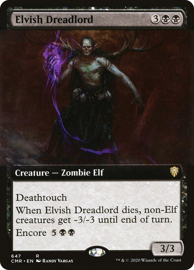 0647 Elvish Dreadlord (Extended Art) R Commander Legends