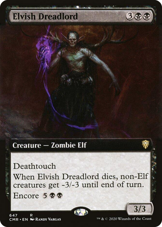 0647 Elvish Dreadlord (Extended Art) R Commander Legends