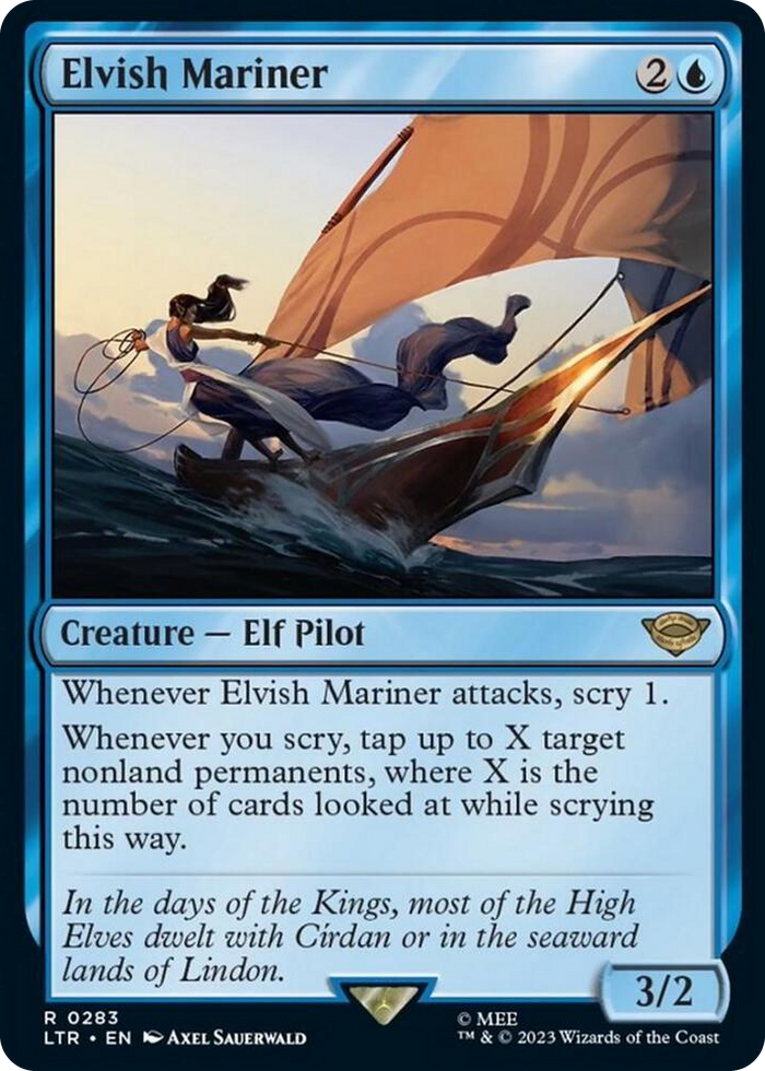 Elvish Mariner #283 R - Universes Beyond: The Lord of the Rings: Tales of Middle-earth Pokemon card