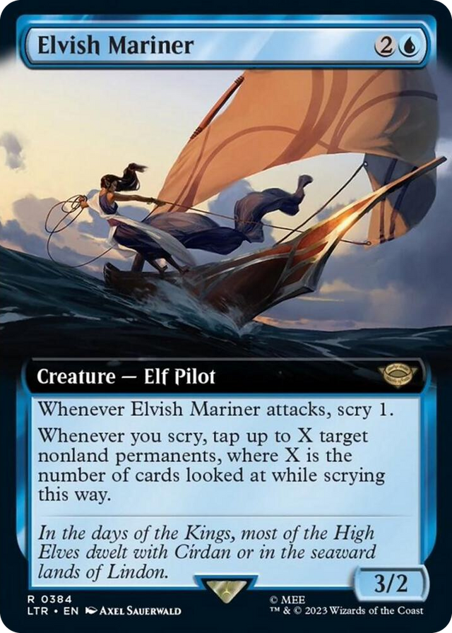 0384 Elvish Mariner (Extended Art) R Universes Beyond: The Lord of the Rings: Tales of Middle-earth