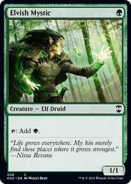 0058 Elvish Mystic C Commander: Kaldheim