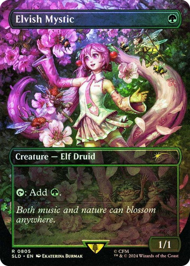 0805 Elvish Mystic (0805) (Rainbow Foil) R Secret Lair Drop Series