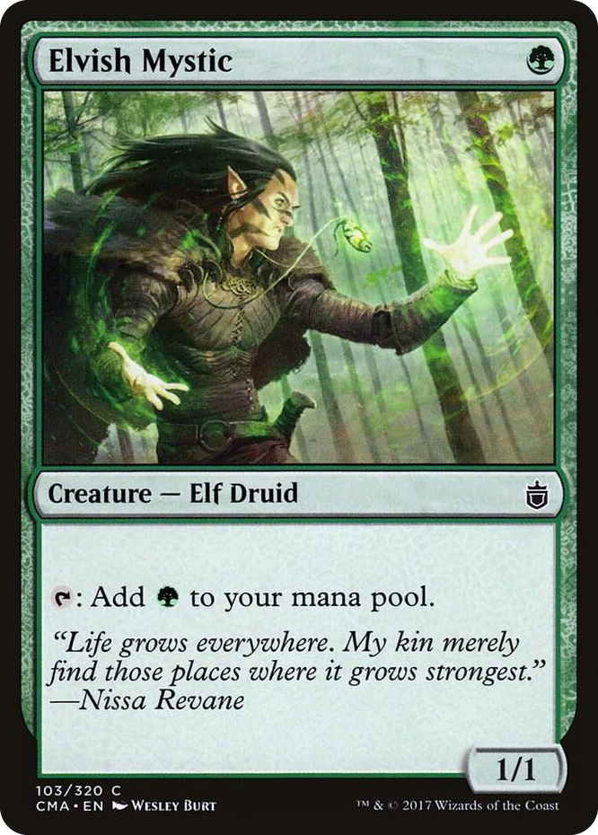 Elvish Mystic #103 C - Commander Anthology Pokemon card