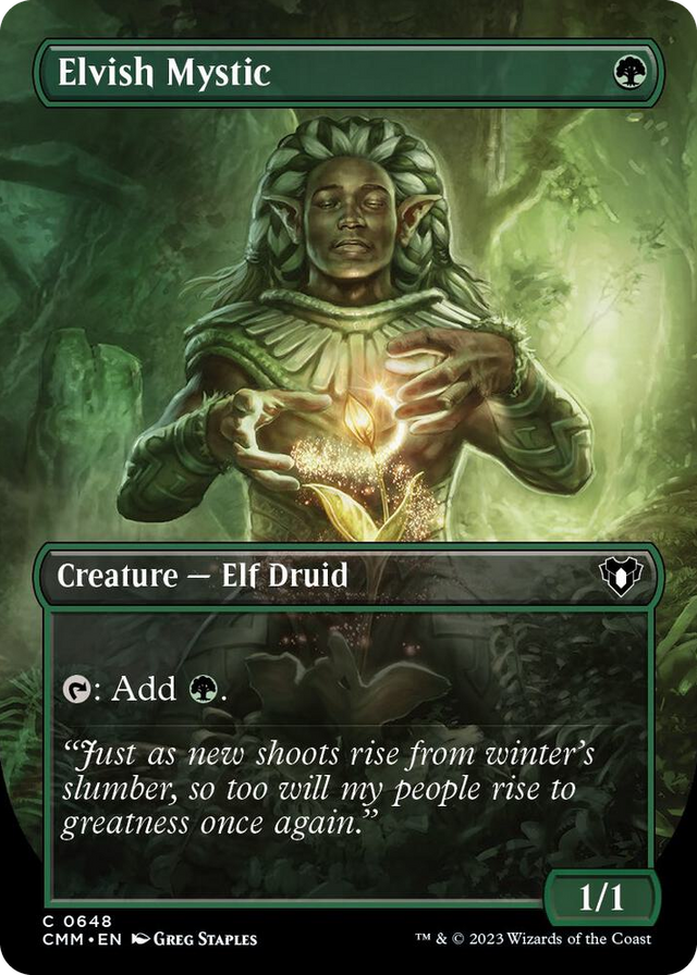 0648 Elvish Mystic (Borderless) C Commander Masters
