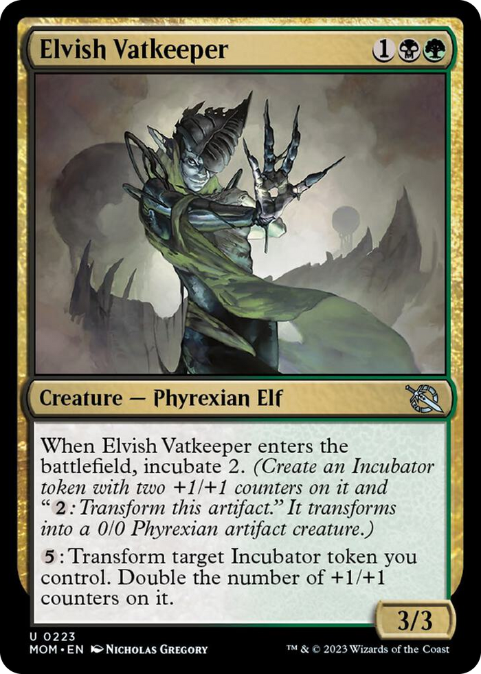 Elvish Vatkeeper #223 U - March of the Machine Pokemon card