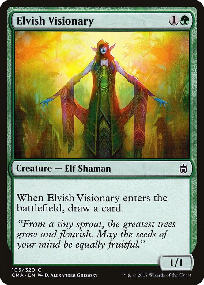 Elvish Visionary #105 C - Commander Anthology Pokemon card