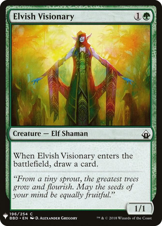 Elvish Visionary #196 C - The List Reprints Pokemon card