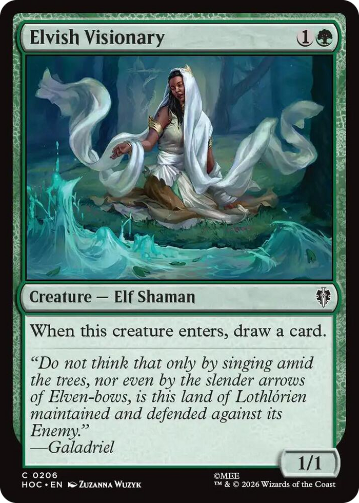 Elvish Visionary #206 C - The Hobbit: Eternal-Legal Pokemon card