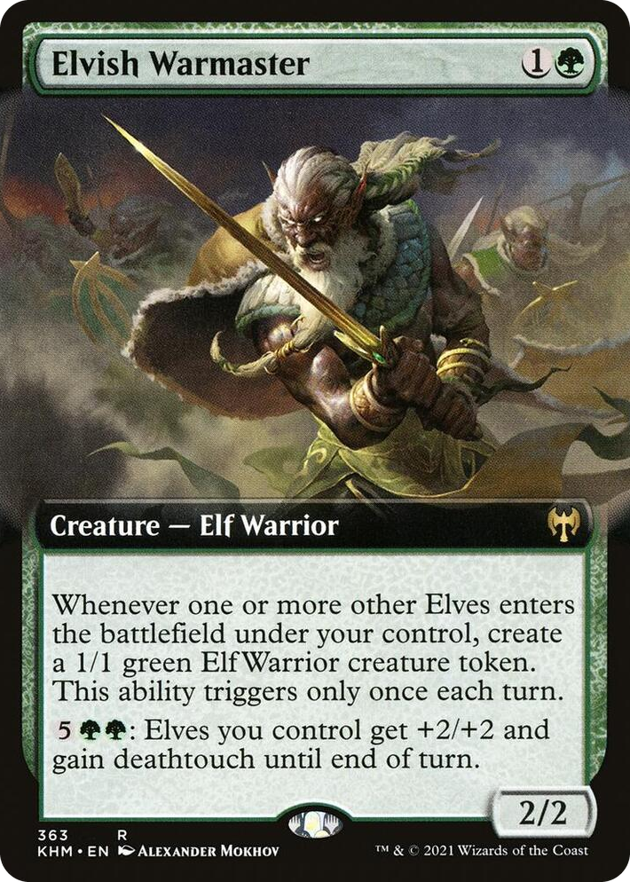 0363 Elvish Warmaster (Extended Art) R Kaldheim