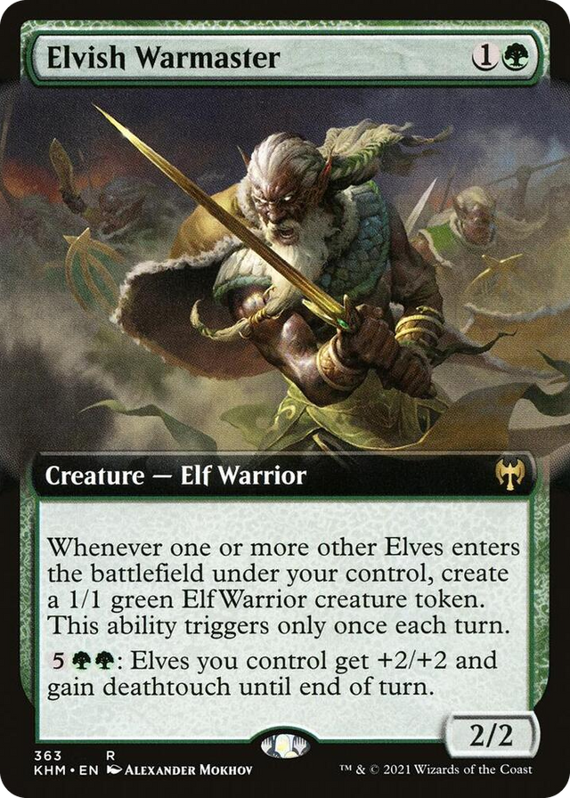 0363 Elvish Warmaster (Extended Art) R Kaldheim