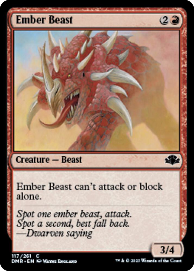 0117 Ember Beast C Dominaria Remastered