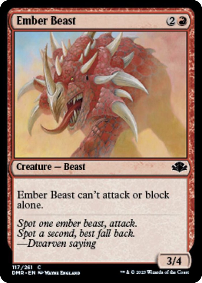 Ember Beast #117 C - Dominaria Remastered Pokemon card