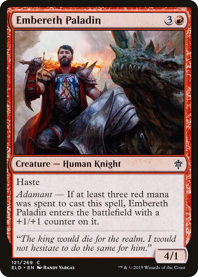 0121 Embereth Paladin C Throne of Eldraine
