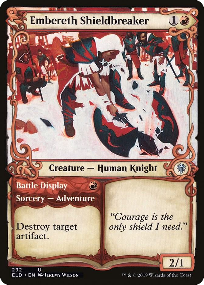 0292 Embereth Shieldbreaker (Showcase) U Throne of Eldraine