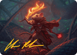 0019 Emberheart Challenger Art Card (Gold-Stamped Signature) S Art Series: Bloomburrow