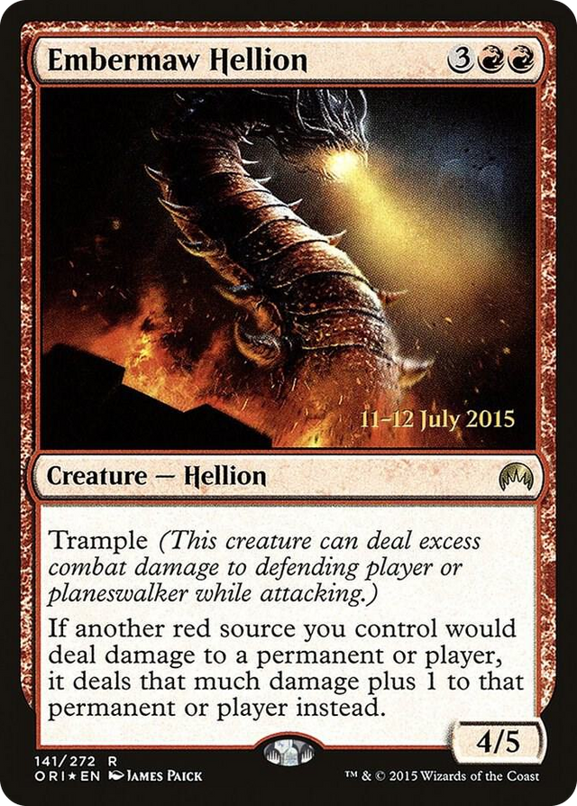 0141 Embermaw Hellion R Prerelease Cards